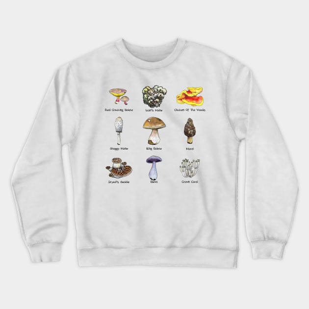 Mushroom ID Crewneck Sweatshirt by ThisIsNotAnImageOfLoss